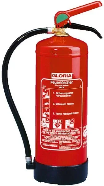 Feuerlöscher 6 kg - Pulverlöscher für Garage, Hobbyräume usw.