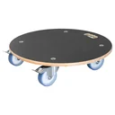 Multi Roller MR 1168, Ø 58 x 14,5 cm, softe Rollen Ø 100 mm, Rollenlager, 2 Bremsen, Platte FSC®, Tragkraft 300 kg