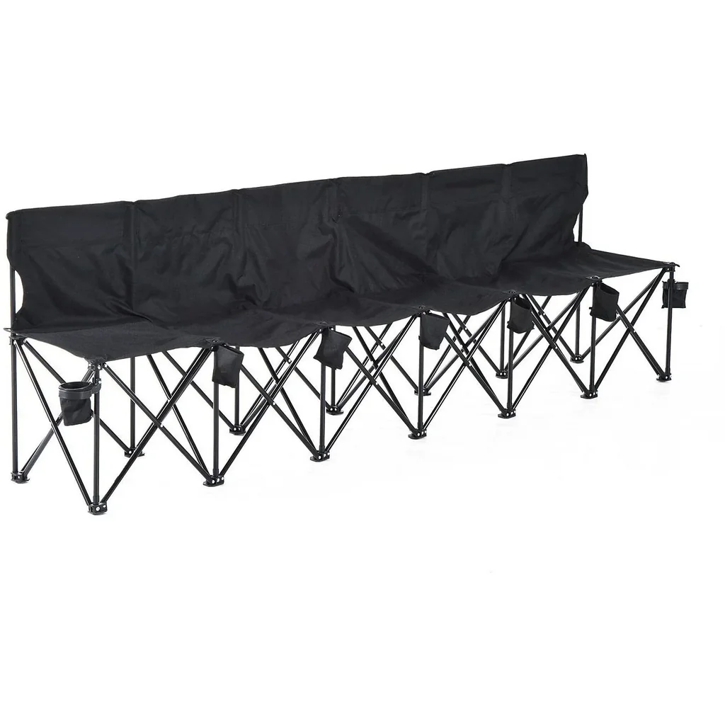 Campingbank Faltbank 6-Sitzer mit Tragetasche schwarz