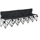 Campingbank Faltbank 6-Sitzer mit Tragetasche schwarz