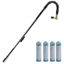 Eurom Unkrautbrenner - mit Piezo + viermal 600 ml. Gasflaschen