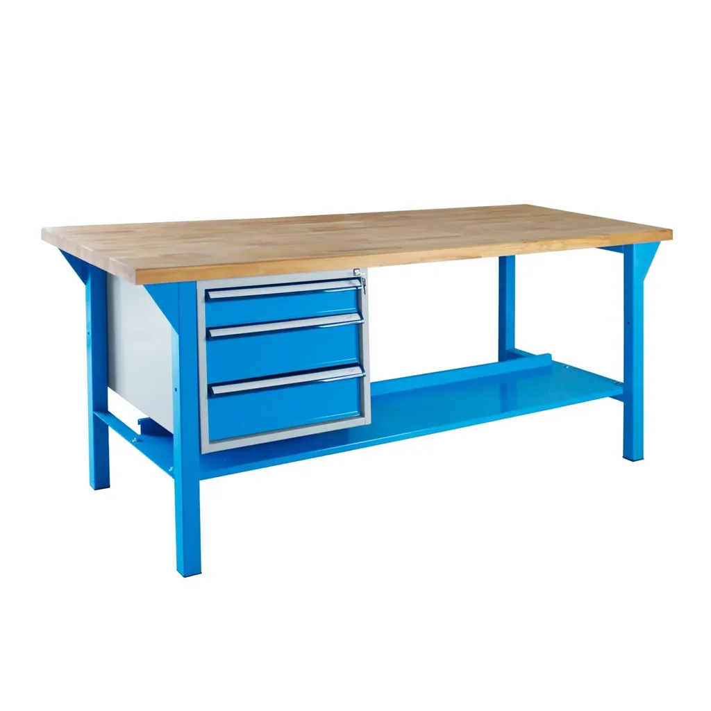 Werkbank 1500 mit Schubladenbox, 3 Schubladen