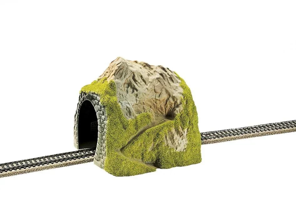 Tunnel, 1-gleisig, gerade, 18 x 17 cm, 16 cm hoch, Durchfahrtshöhe 9,3 cm
