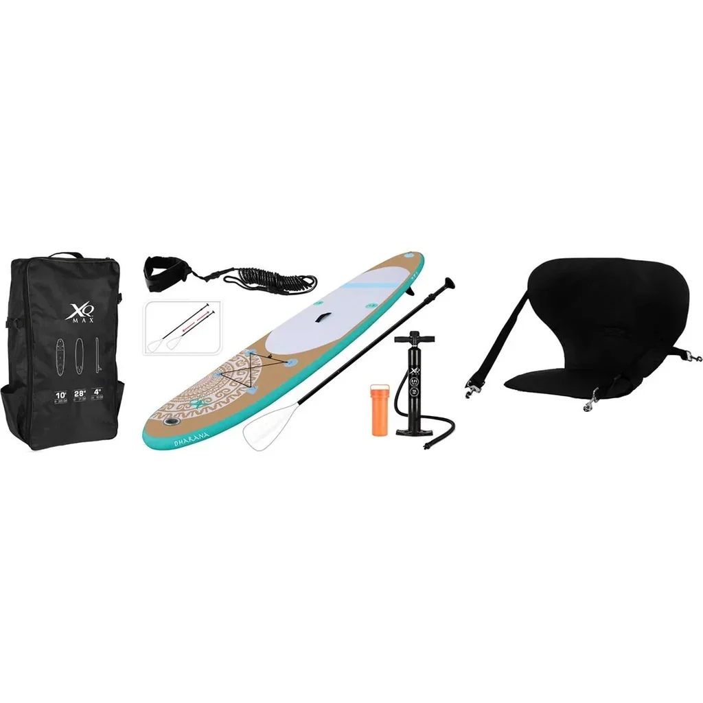 Sup Board Set - Sup Board, Pumpe, Ruder, Coil Leash, Rucksack mit FREE SUP Chair - Bis 100 kg