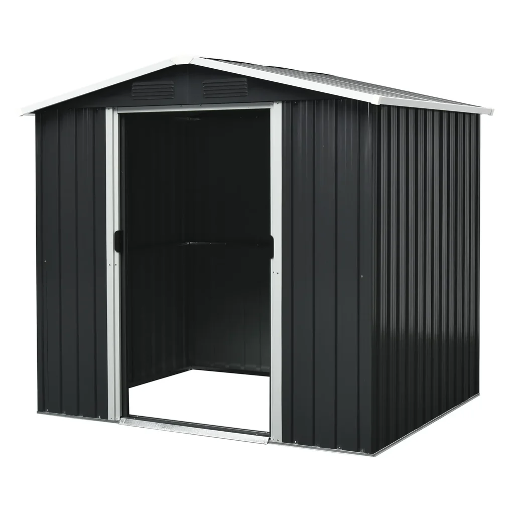 Gerätehaus Düsseldorf II 65, Schiefer/Creme