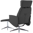 Massagesessel verstellbar mit Fußhocker anthrazit