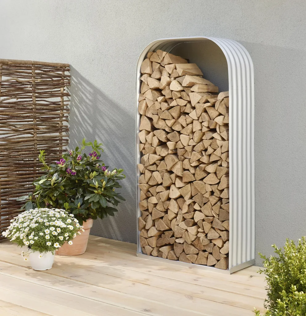 Kaminholzregal Lignum 401, hoch, granit