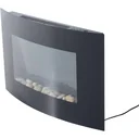 Elektrokamin Wandkamin 1800 Watt LED Fernbedienung Schwarz