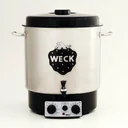 Einkochautomat, Edelstahl, mit Uhr, mit Einlegerost, mit Vollkunststoff-Auslaufhahn