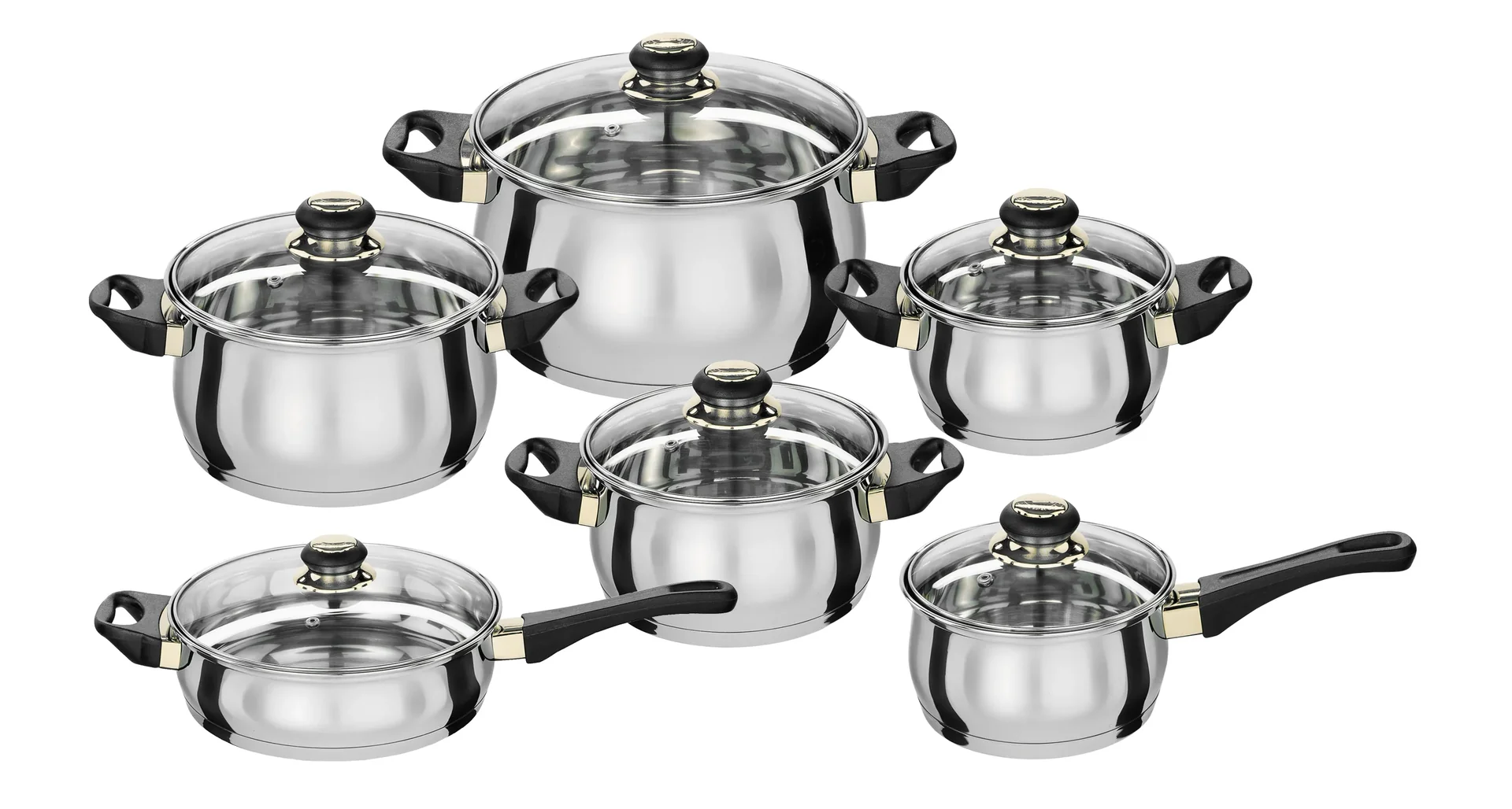 Kochtopfset 12-tlg Gold-Line