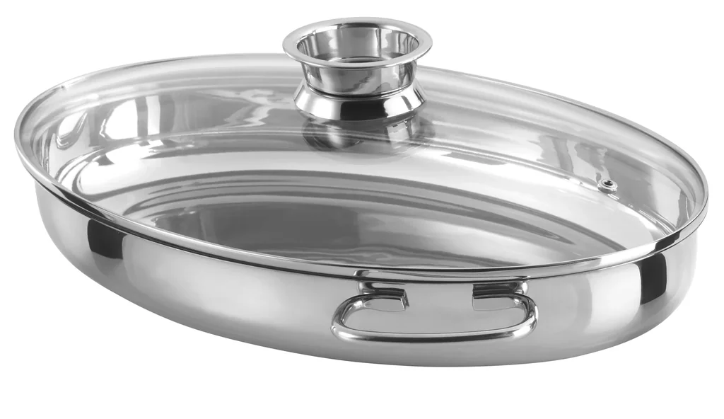 Edelstahlbräter 28 cm, 3 in 1