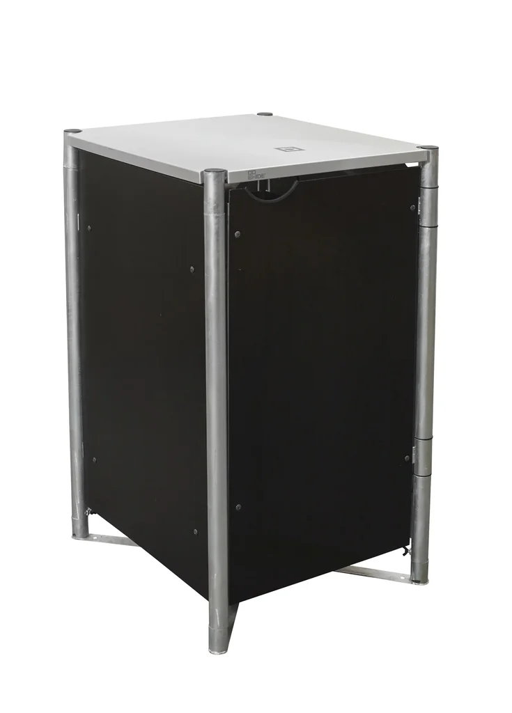 Mülltonnenbox 1er Box, Kunststoff schwarz, für 240 l Tonnen