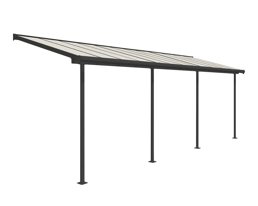 Terrassendach Sierra 230 x 670 cm, grau