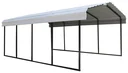 Stahlcarport Neapel 602 x 370 cm, schwarz-gau