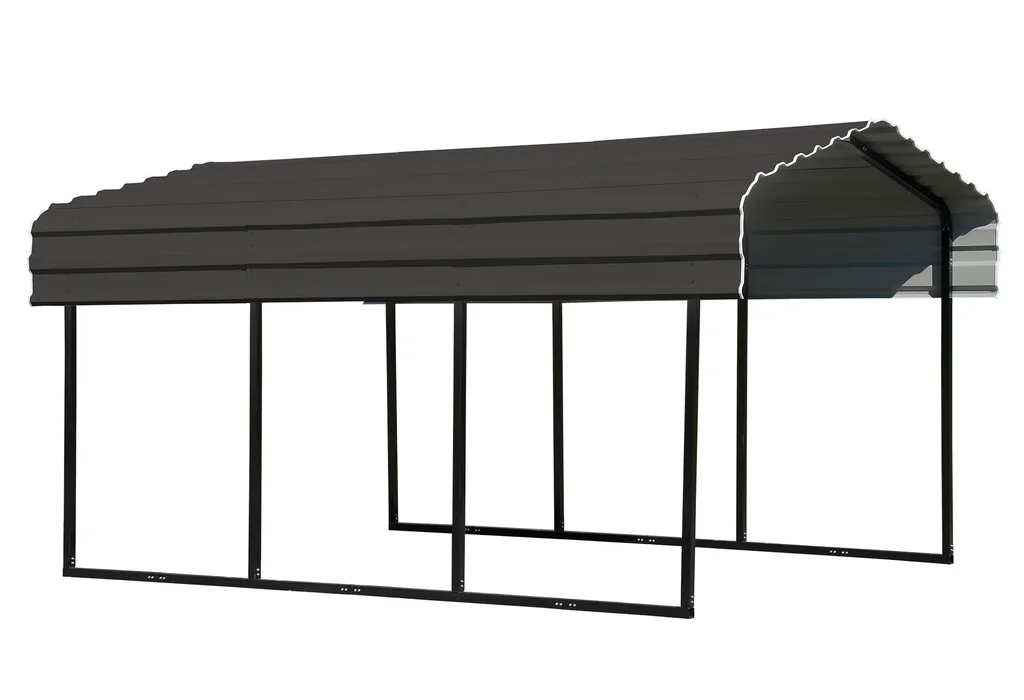 Stahlcarport Venedig 465 x 305 cm, schwarz
