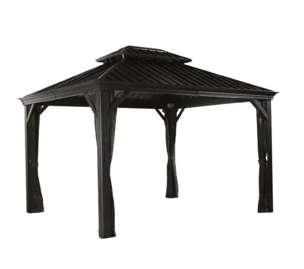 Vorhang-Set passend zum Pavillon Messina/Mykonos 10x12 anthrazit