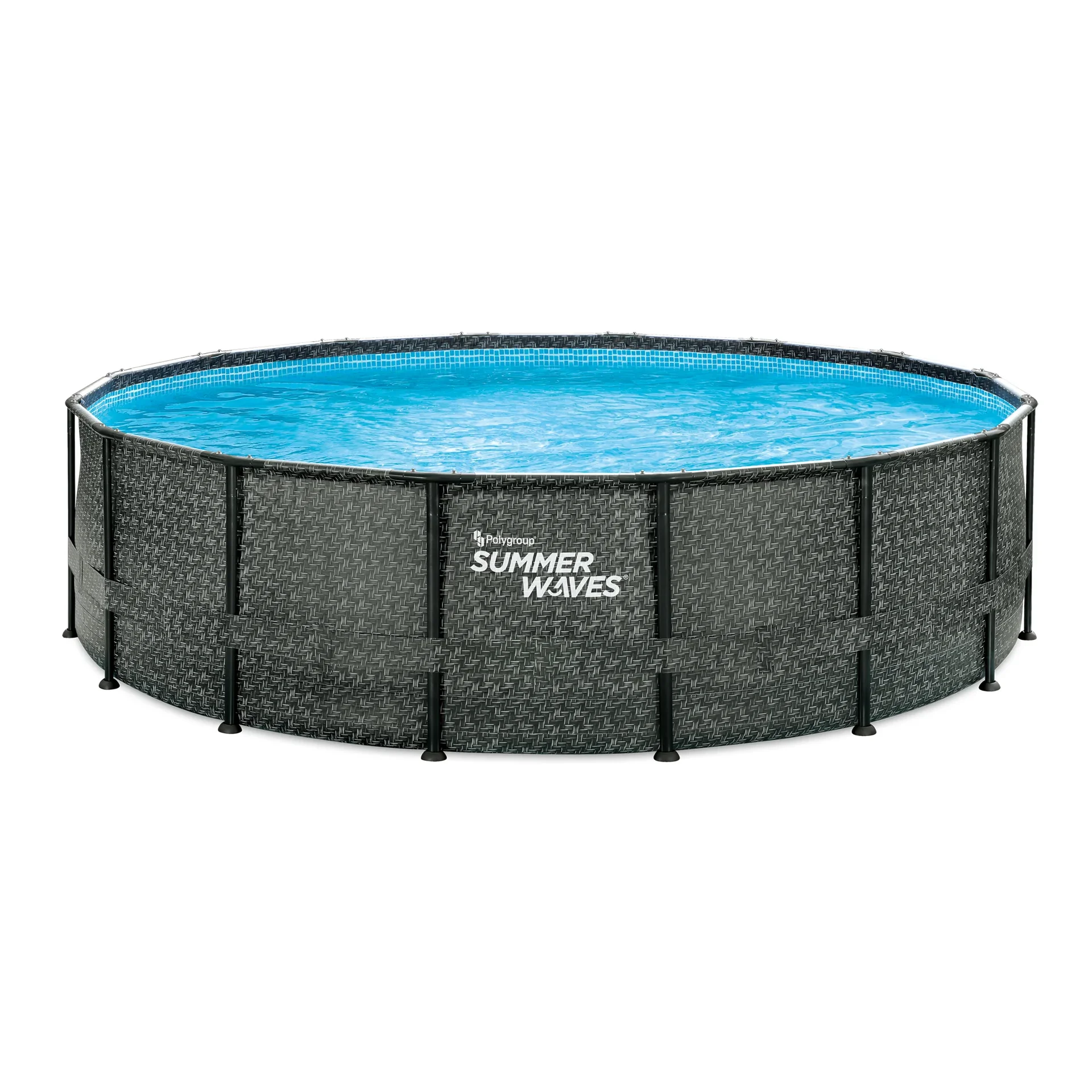Pool Elite 488 x 122 cm, Rattan Grau
