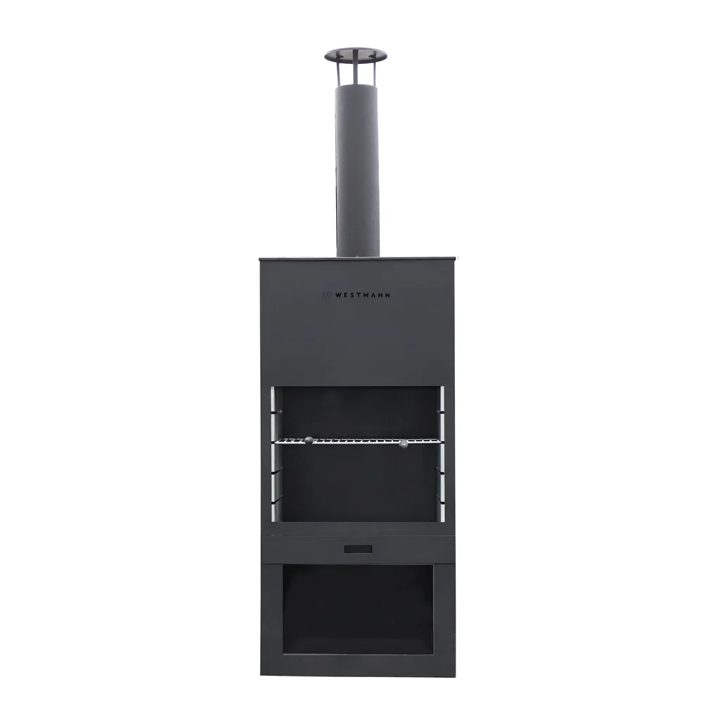 Grill und Gartenkamin schwarz