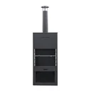 Grill und Gartenkamin schwarz