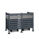 Westmann Mülltonnenverkleidung Planum 2er 120 cm anthrazit (2× 240 L)