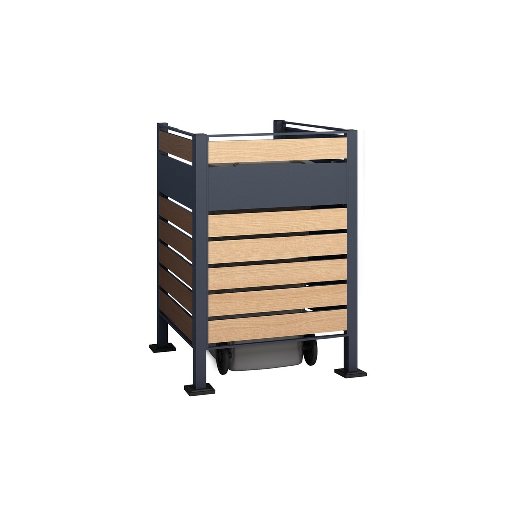 Westmann Mülltonnenverkleidung Planum 1er 120 cm holzoptik (1× 240 L)