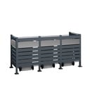 Westmann Mülltonnenverkleidung Planum 3er 120 cm anthrazit (3× 240 L)