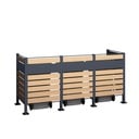 Westmann Mülltonnenverkleidung Planum 3er 120 cm holzoptik (3× 240 L)