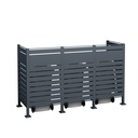 Westmann Mülltonnenverkleidung Planum 3er 150 cm anthrazit (3× 240 L)