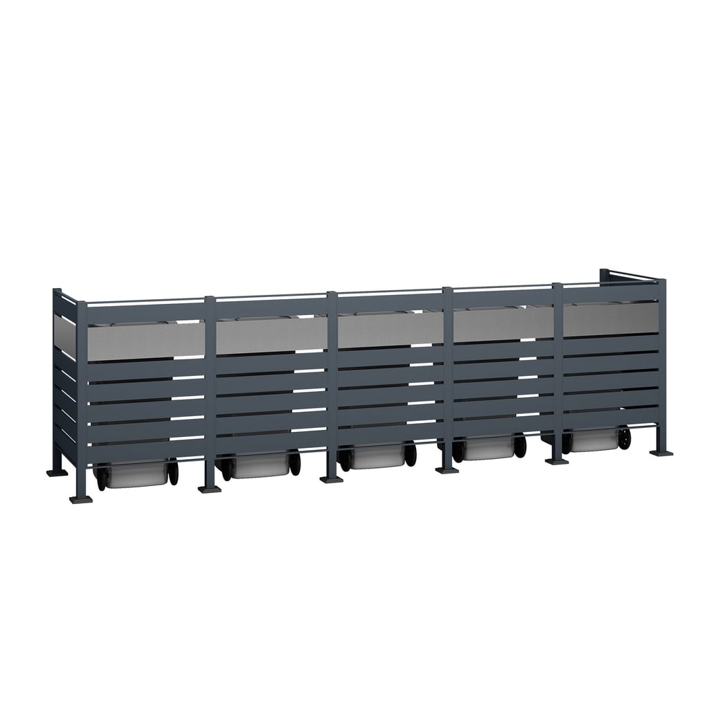 Westmann Mülltonnenverkleidung Planum 5er 120 cm anthrazit (5× 240 L)