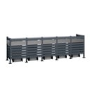 Westmann Mülltonnenverkleidung Planum 5er 120 cm anthrazit (5× 240 L)