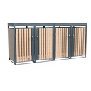 Westmann Mülltonnenbox Planta 4er anthrazit (4× 240 L)