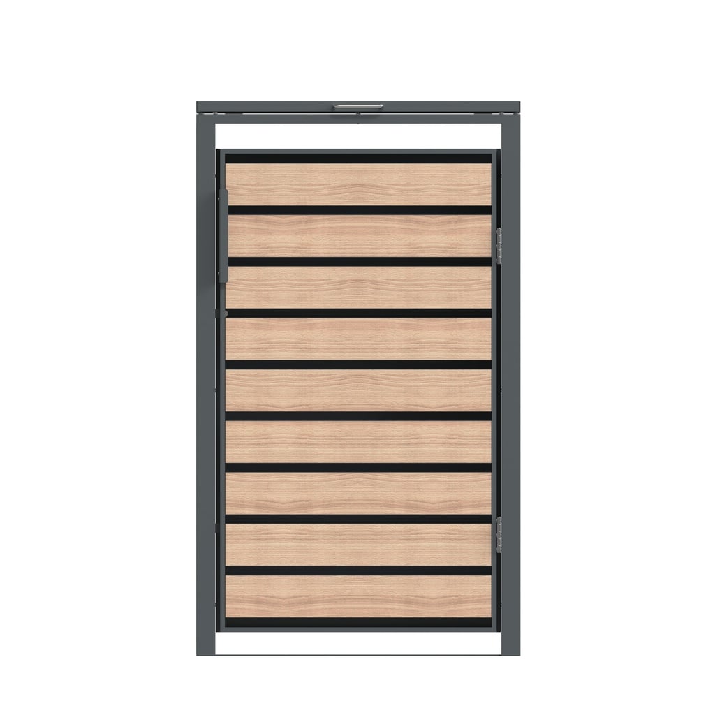 Westmann Mülltonnenbox Lacina 1er holzoptik (1× 240 L)