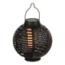 Solar-Laternen "Flame" schwarz, 2er-Set