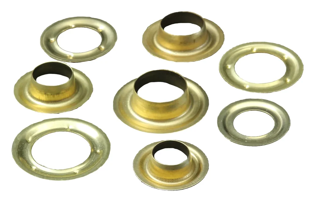 Ösen+Scheiben 20.0mm messing-blank für Ösenzange XXL, 10 Stück