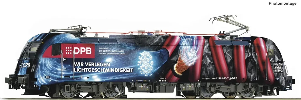 Elektrolokomotive 1216 940 der DPB Rail Infra Service GmbH, H0, DC