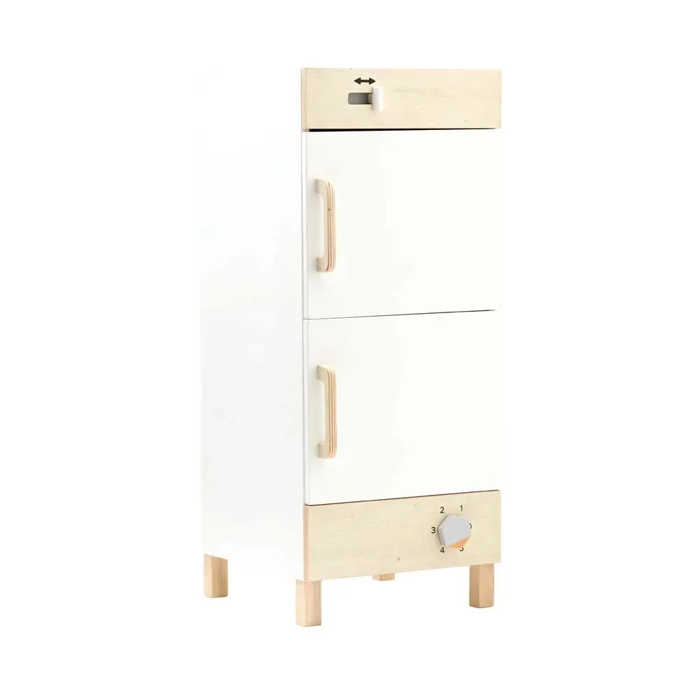 Kids Concept Kühlschrank Holz weiss mit natur