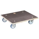 Transporthilfe MM 1145, 59 x 49 x 15 cm, softe Rollen Ø 100 mm, Rollenlager, Platte Maxigrip FSC®, Tragkraft 500 kg