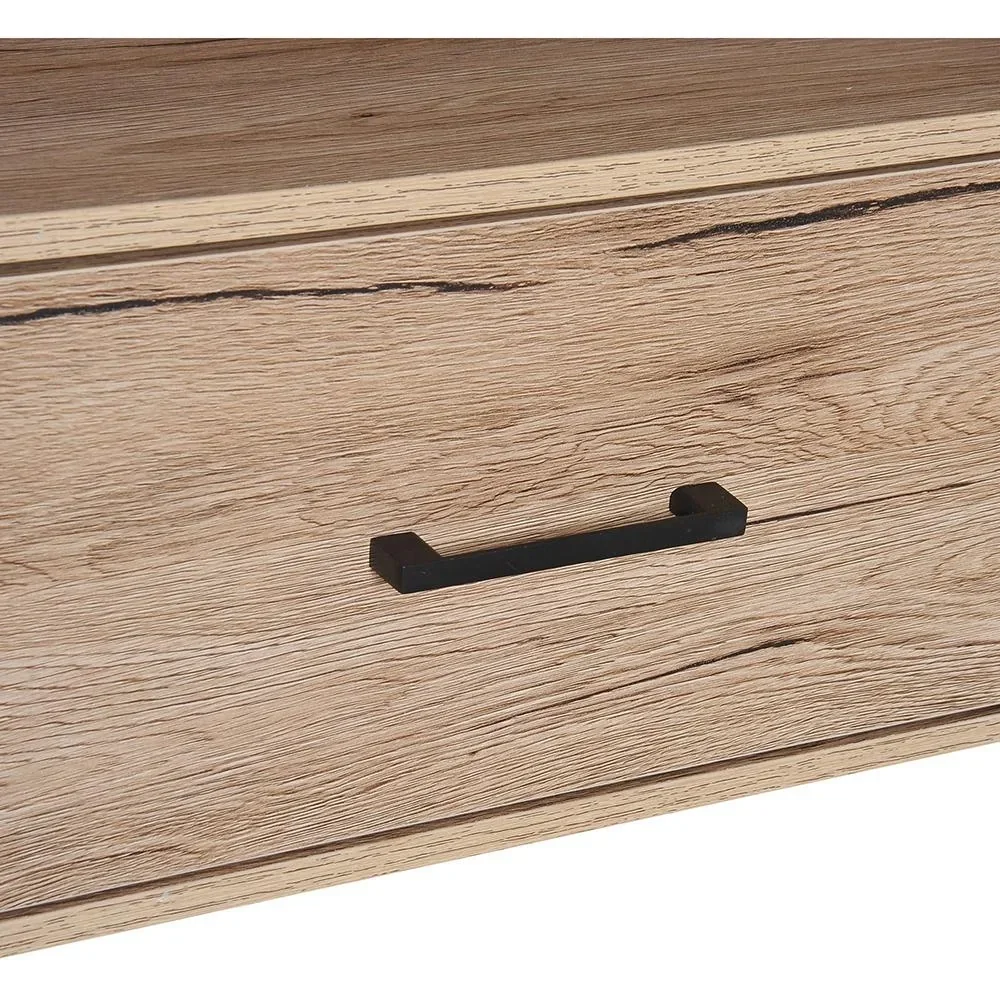 Bücherregal Wandregal Standregal 5 Fächer Eichenholz