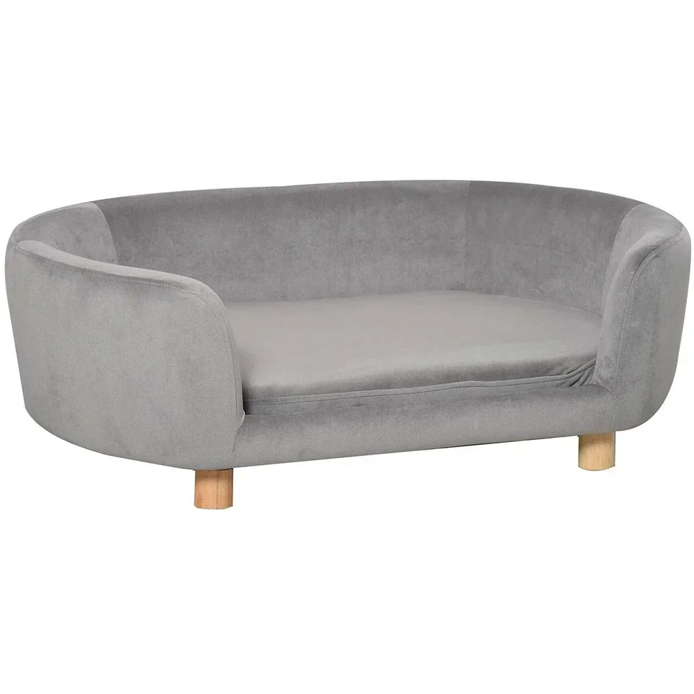 Haustiersofa für Hunde und Katzen hellgrau