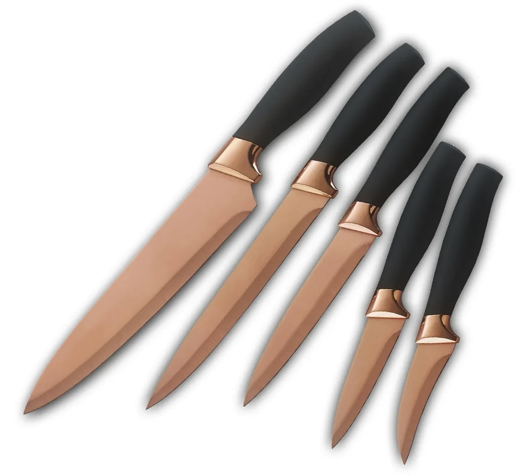 Titanium Messer-Set, 5-teilig "Edition Rosegold"