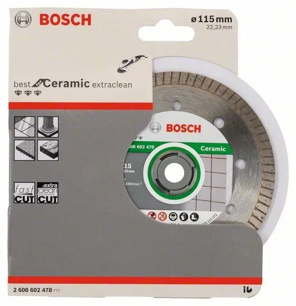 Diamanttrennscheibe, Best for Ceramic, Extra-Clea, Turbo, 115 x 22,23 x 1,4 x 7