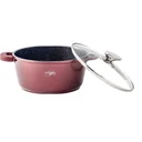 Bratentopf/Bräter - mit Deckel - 28 cm - Burgunderrot