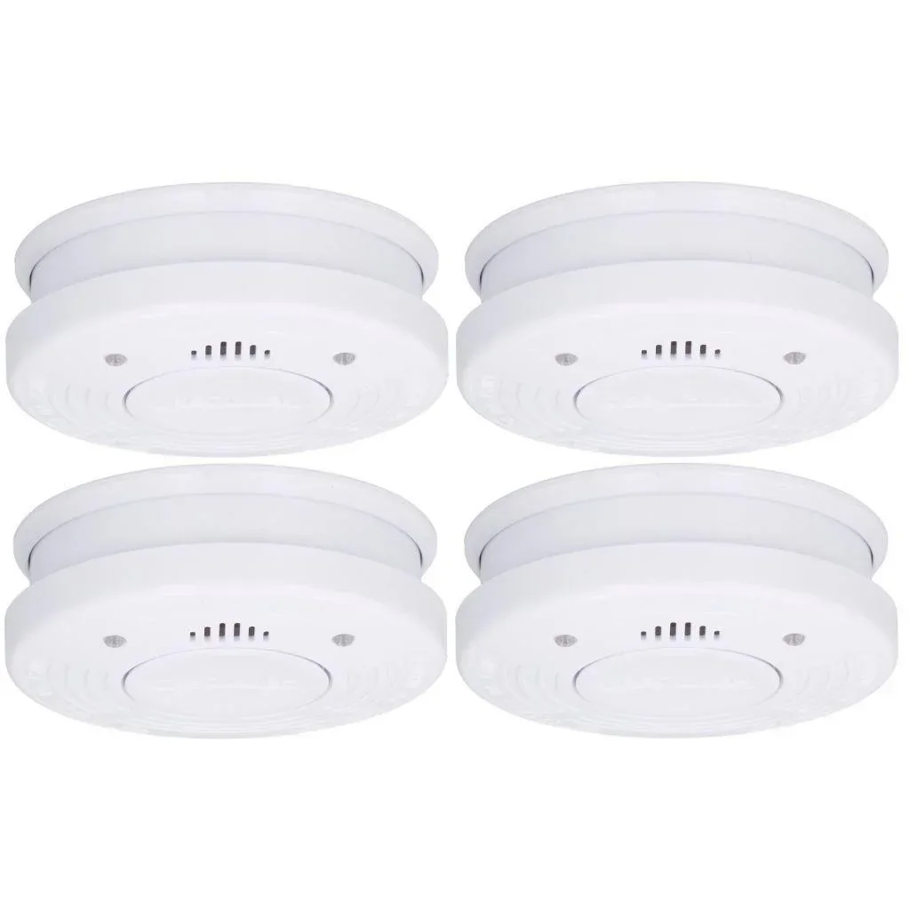 4x Optischer Rauchmelder 10 Jahre Lebensdauer - 85 dB - Weiß
