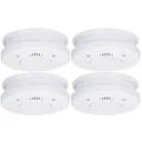 4x Optischer Rauchmelder 10 Jahre Lebensdauer - 85 dB - Weiß
