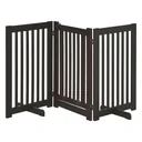 Absperrgitter für Hunde Schutzgitter Hundegitter Türschutzgitter Dunkelbraun 155 x 1,5 x 76 cm