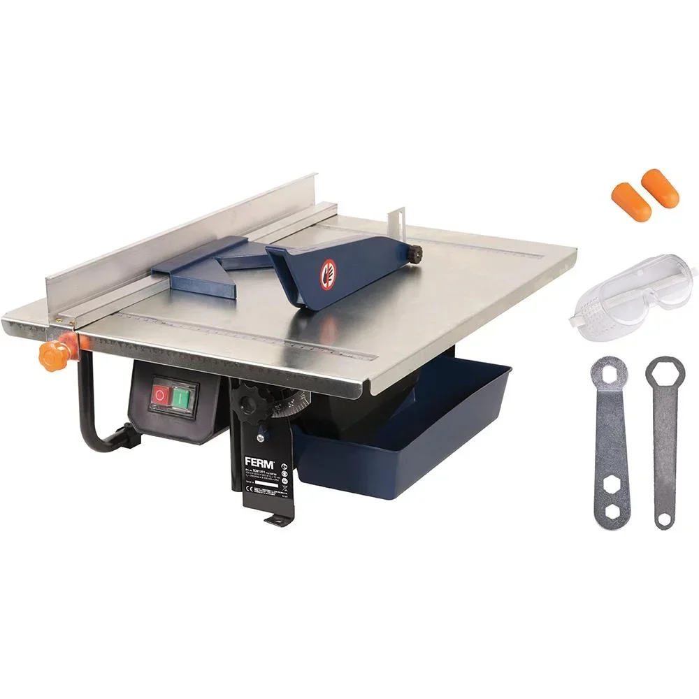 TCM1011 Fliesenschneider 900W - 2950/min - 200mm Diamantscheibe - Wassergekühltes Sägeblatt - 0-45 Grad einstellbar