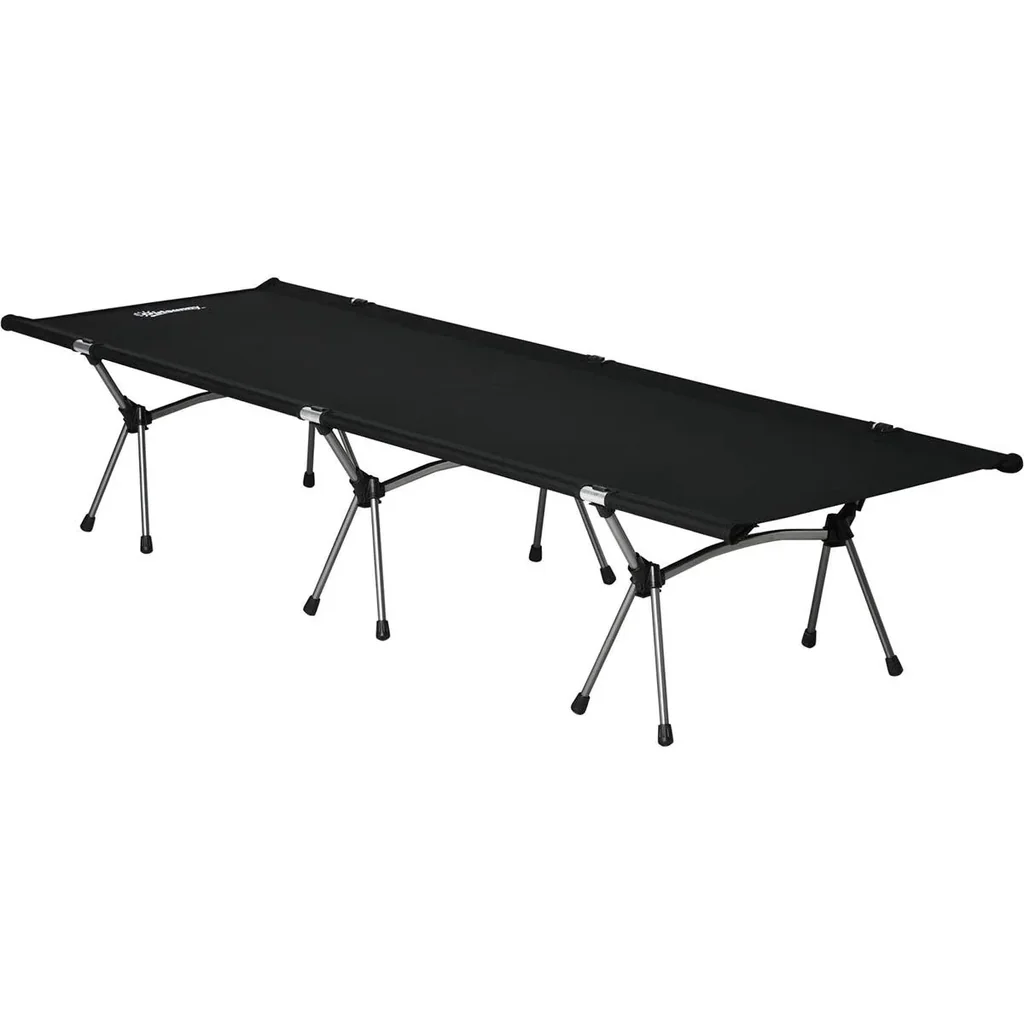 Campingbett bis 150kg schwarz 190 x 65 x 38 cm
