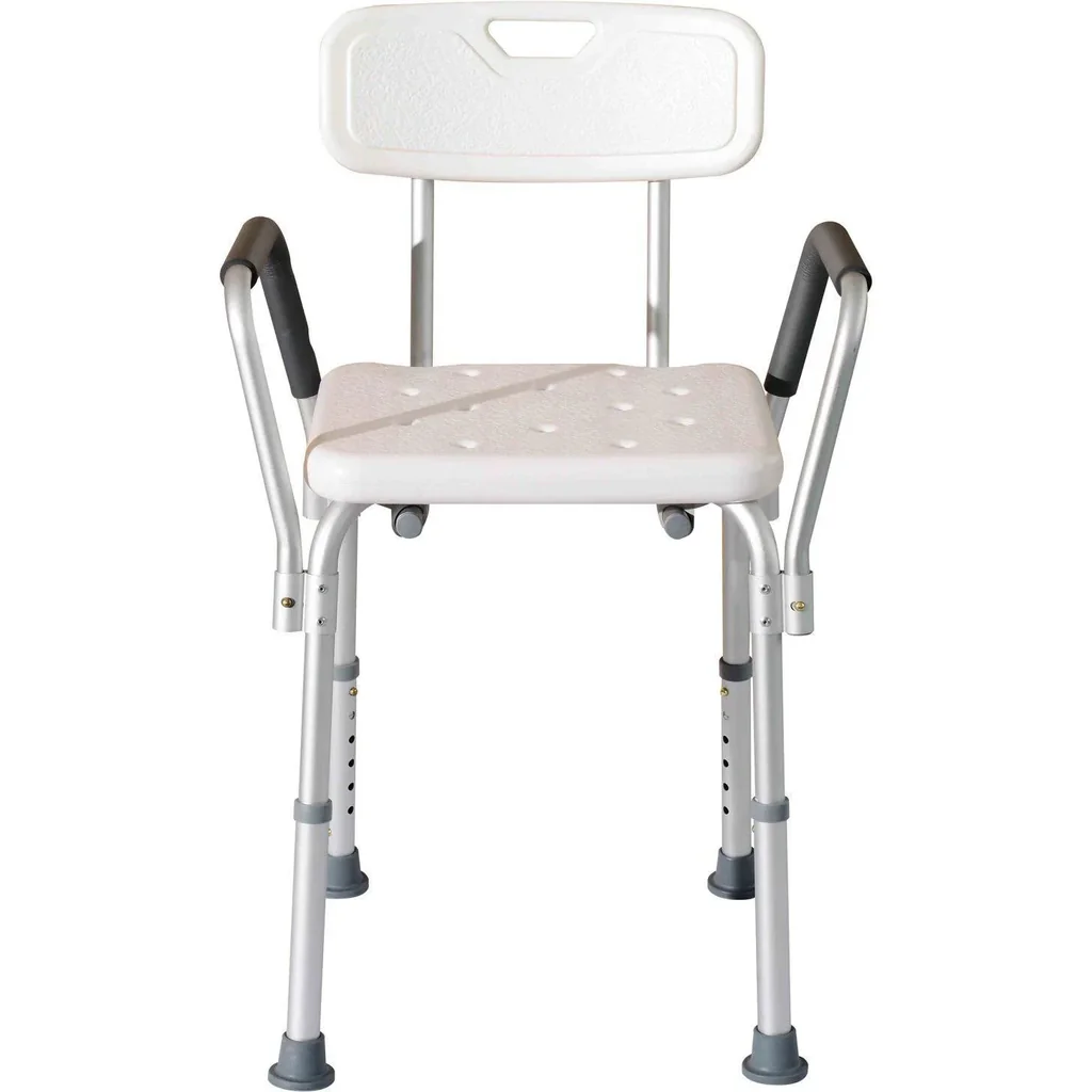 Duschhocker mit Lehne höhenverstellbar