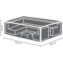 Rechteckige Gartenmöbel-Abdeckung 260 x 200 x 80 cm, wasser- und UV-beständig, langlebige Outdoor-Möbelabdeckung gegen Regen und Schmutz für mittelgroße Lounge- und Essgruppen