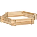 Hochbeet sechseckig DIY Pflanzkübel Pflanzkasten aus Holz für Garten Balkon Natur 100 x 92 x 16 cm